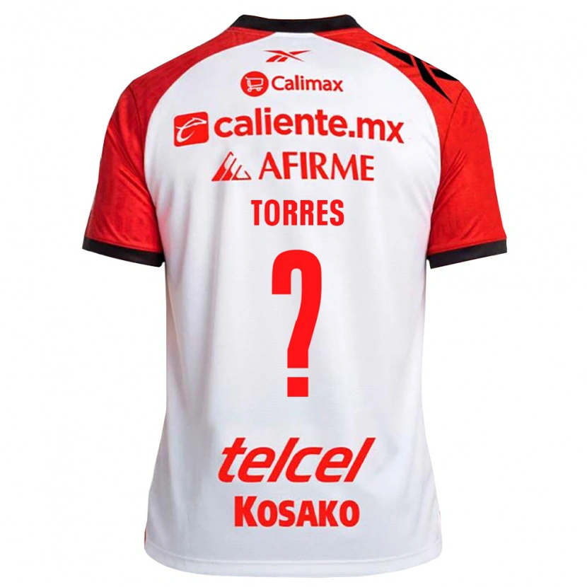 Danxen Kinder Christopher Torres #0 Weiß Schwarz Rot Auswärtstrikot Trikot 2026/27 T-Shirt