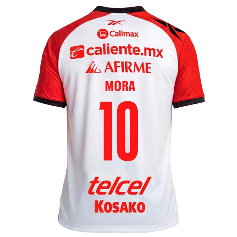 Danxen Kinder Gilberto Mora #10 Weiß Schwarz Rot Auswärtstrikot Trikot 2026/27 T-Shirt