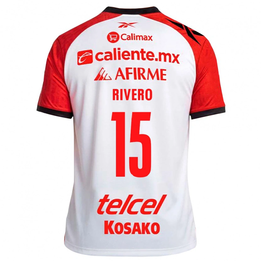 Danxen Kinder Ignacio Rivero #15 Weiß Schwarz Rot Auswärtstrikot Trikot 2026/27 T-Shirt