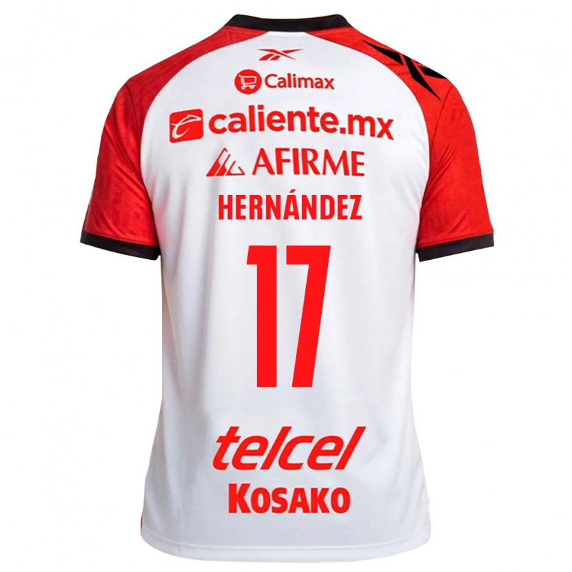 Danxen Kinder Rubén Hernández #17 Weiß Schwarz Rot Auswärtstrikot Trikot 2026/27 T-Shirt