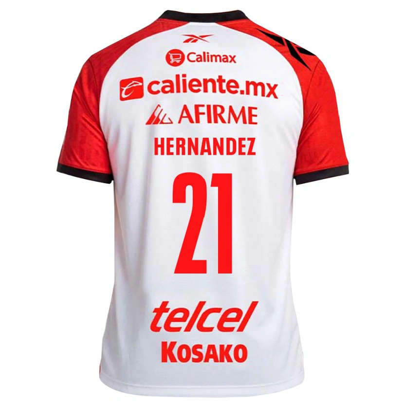 Danxen Kinder Inglis Hernandez #21 Weiß Schwarz Rot Auswärtstrikot Trikot 2026/27 T-Shirt