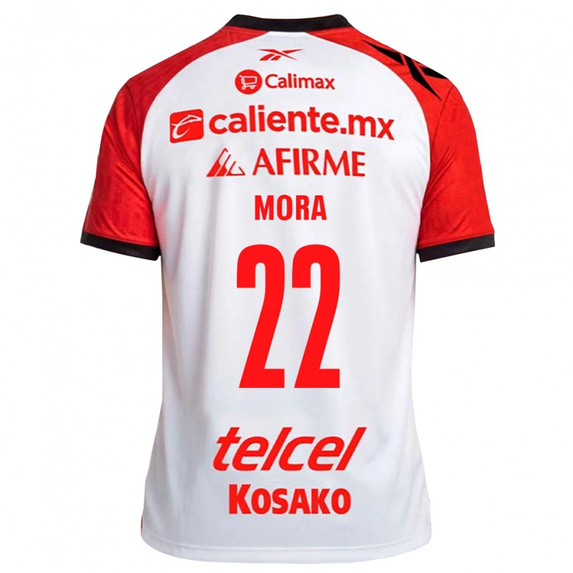 Danxen Kinder Bianca Mora #22 Weiß Schwarz Rot Auswärtstrikot Trikot 2026/27 T-Shirt