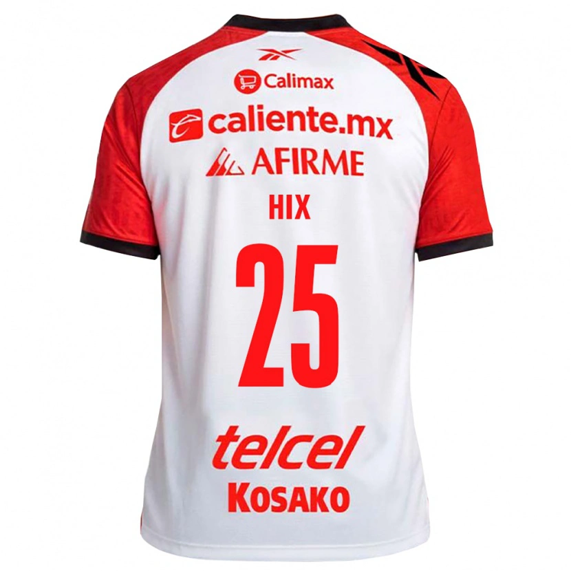 Danxen Kinder Angelina Hix #25 Weiß Schwarz Rot Auswärtstrikot Trikot 2026/27 T-Shirt