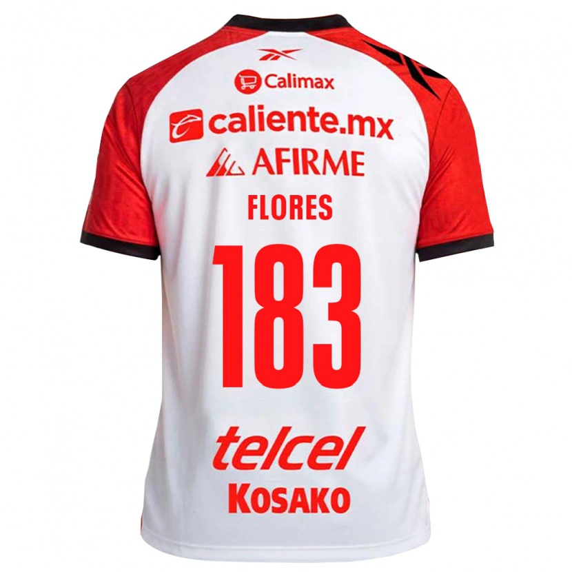 Danxen Kinder Abraham Flores #183 Weiß Schwarz Rot Auswärtstrikot Trikot 2026/27 T-Shirt