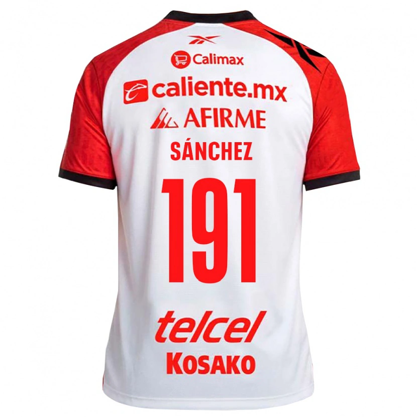 Danxen Kinder Diego Sánchez #191 Weiß Schwarz Rot Auswärtstrikot Trikot 2026/27 T-Shirt