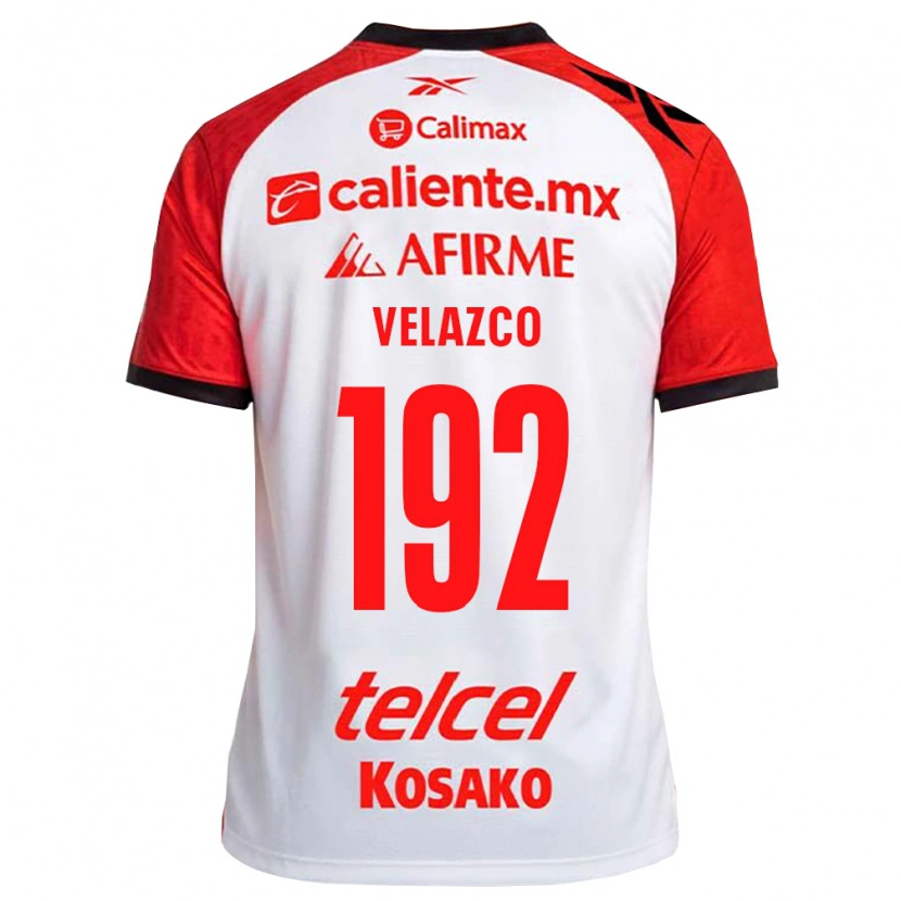 Danxen Kinder Emiliano Velazco #192 Weiß Schwarz Rot Auswärtstrikot Trikot 2026/27 T-Shirt