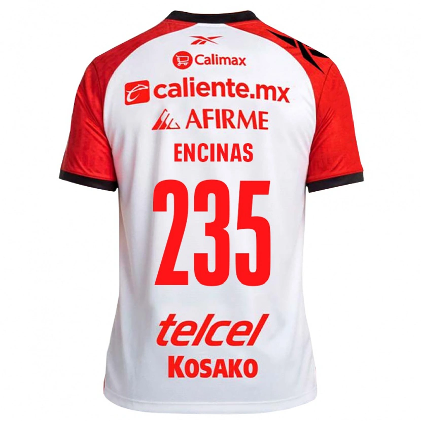 Danxen Kinder José Encinas #235 Weiß Schwarz Rot Auswärtstrikot Trikot 2026/27 T-Shirt