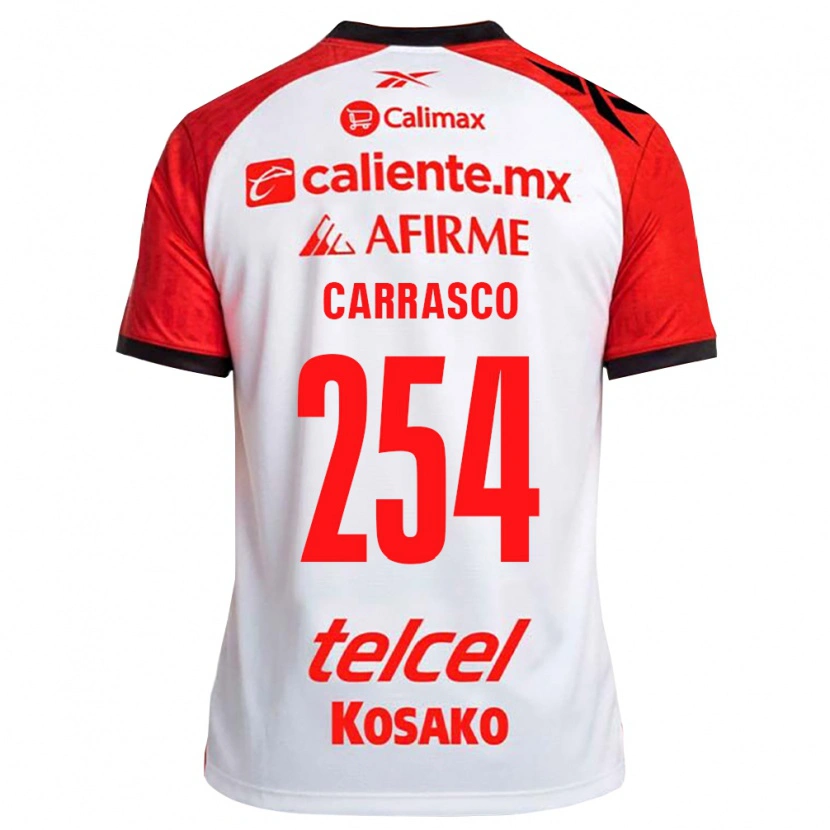 Danxen Kinder Jonathan Carrasco #254 Weiß Schwarz Rot Auswärtstrikot Trikot 2026/27 T-Shirt