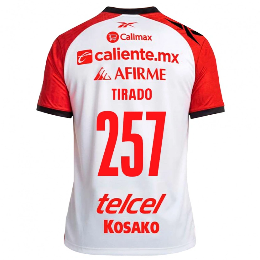 Danxen Kinder Daniel Tirado #257 Weiß Schwarz Rot Auswärtstrikot Trikot 2026/27 T-Shirt