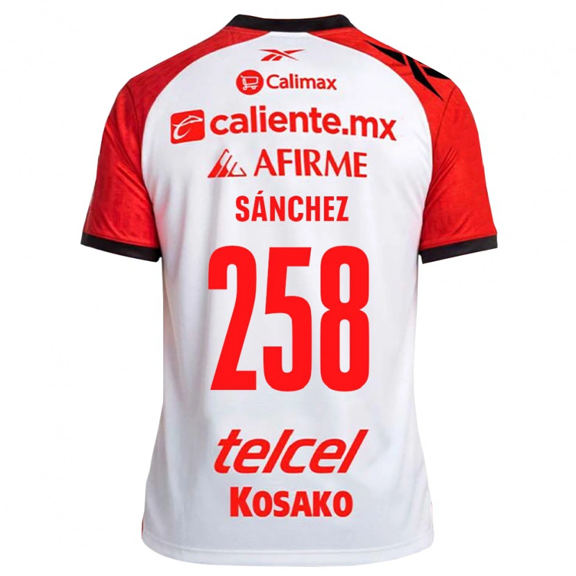 Danxen Kinder Edgar Sánchez #258 Weiß Schwarz Rot Auswärtstrikot Trikot 2026/27 T-Shirt