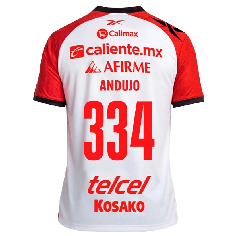 Danxen Kinder Favio Andujo #334 Weiß Schwarz Rot Auswärtstrikot Trikot 2026/27 T-Shirt
