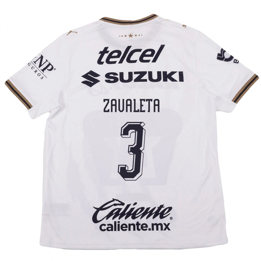 Danxen Kinder Rebeca Zavaleta #3 Weiß Schwarz Braun Auswärtstrikot Trikot 2026/27 T-Shirt