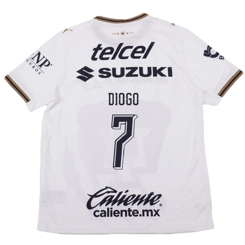 Danxen Kinder Diogo #7 Weiß Schwarz Braun Auswärtstrikot Trikot 2026/27 T-Shirt