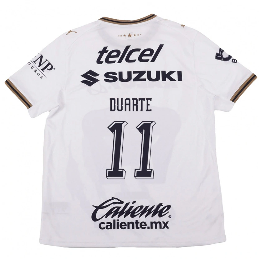 Danxen Kinder Luz Duarte #11 Weiß Schwarz Braun Auswärtstrikot Trikot 2026/27 T-Shirt