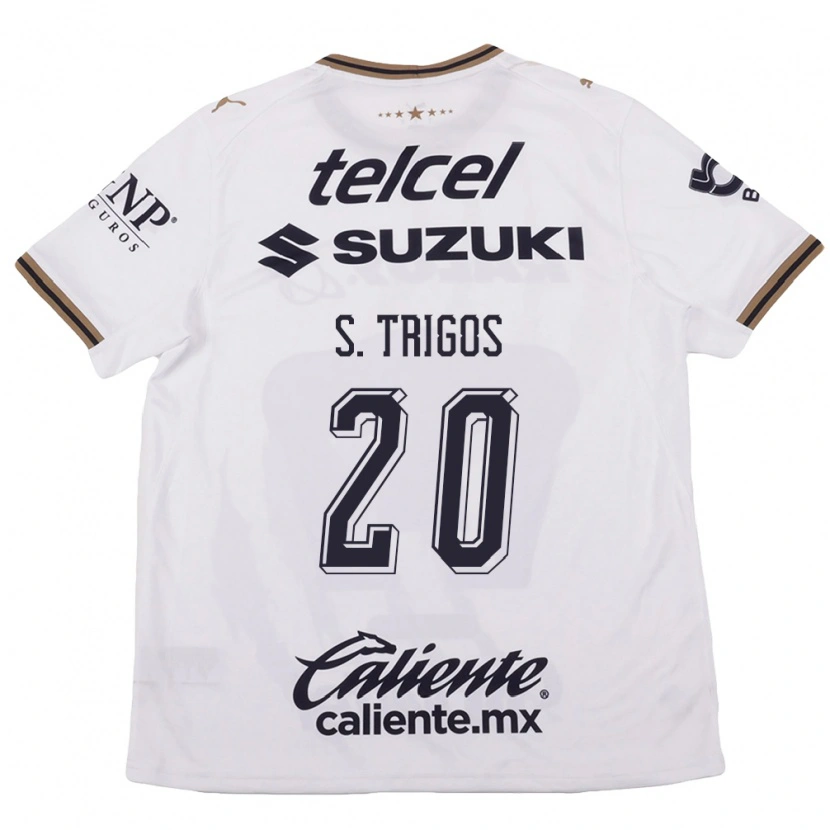 Danxen Kinder Santiago Trigos #20 Weiß Schwarz Braun Auswärtstrikot Trikot 2026/27 T-Shirt