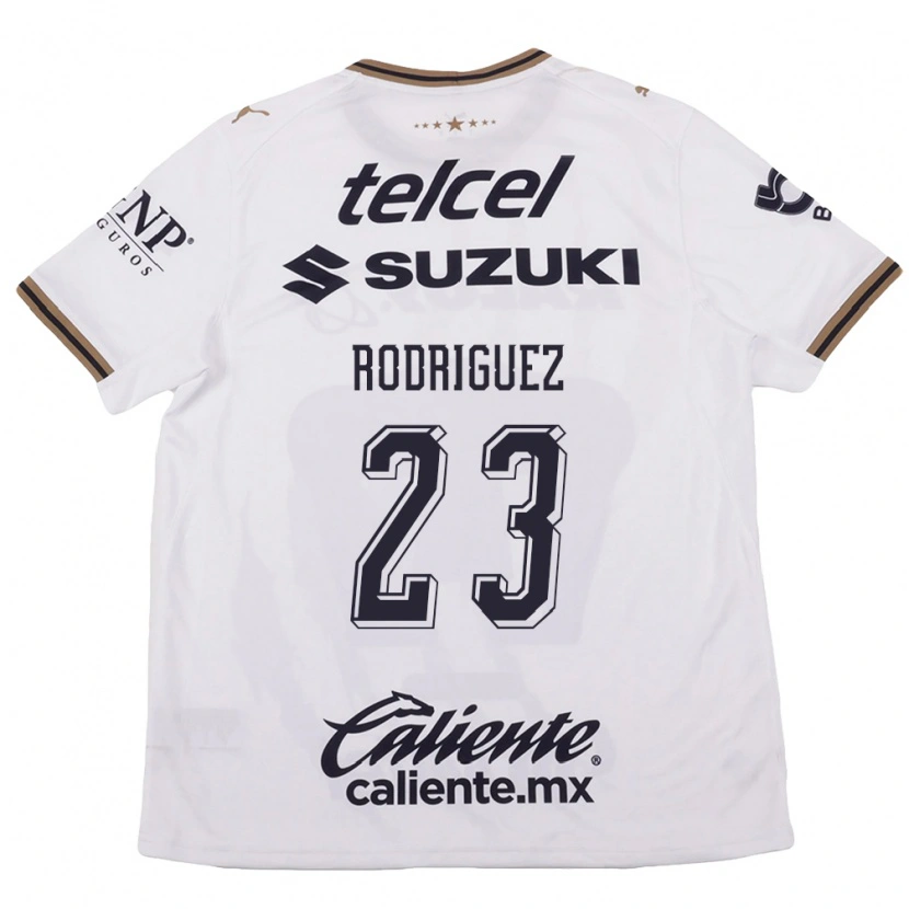 Danxen Kinder Catherine Rodriguez #23 Weiß Schwarz Braun Auswärtstrikot Trikot 2026/27 T-Shirt