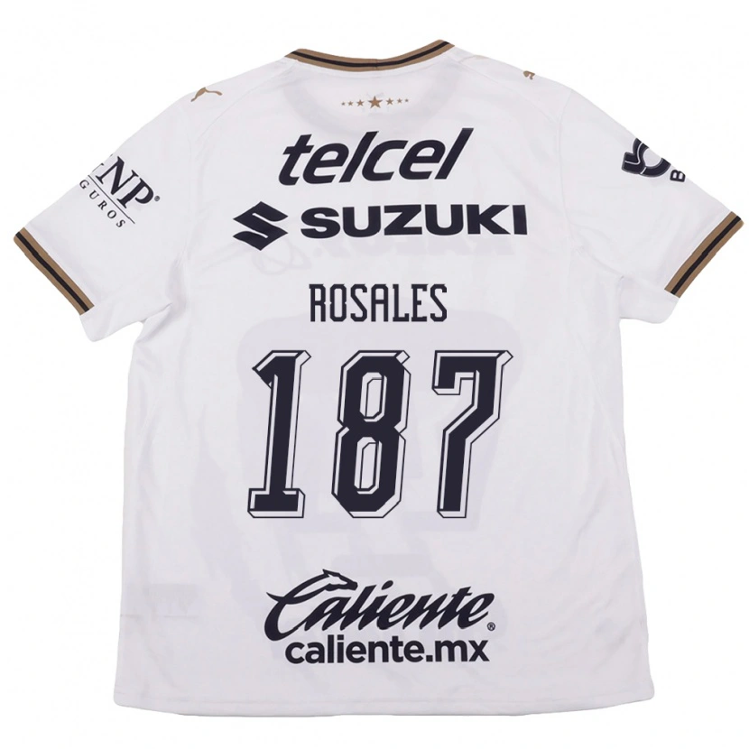 Danxen Kinder Alonso Rosales #187 Weiß Schwarz Braun Auswärtstrikot Trikot 2026/27 T-Shirt