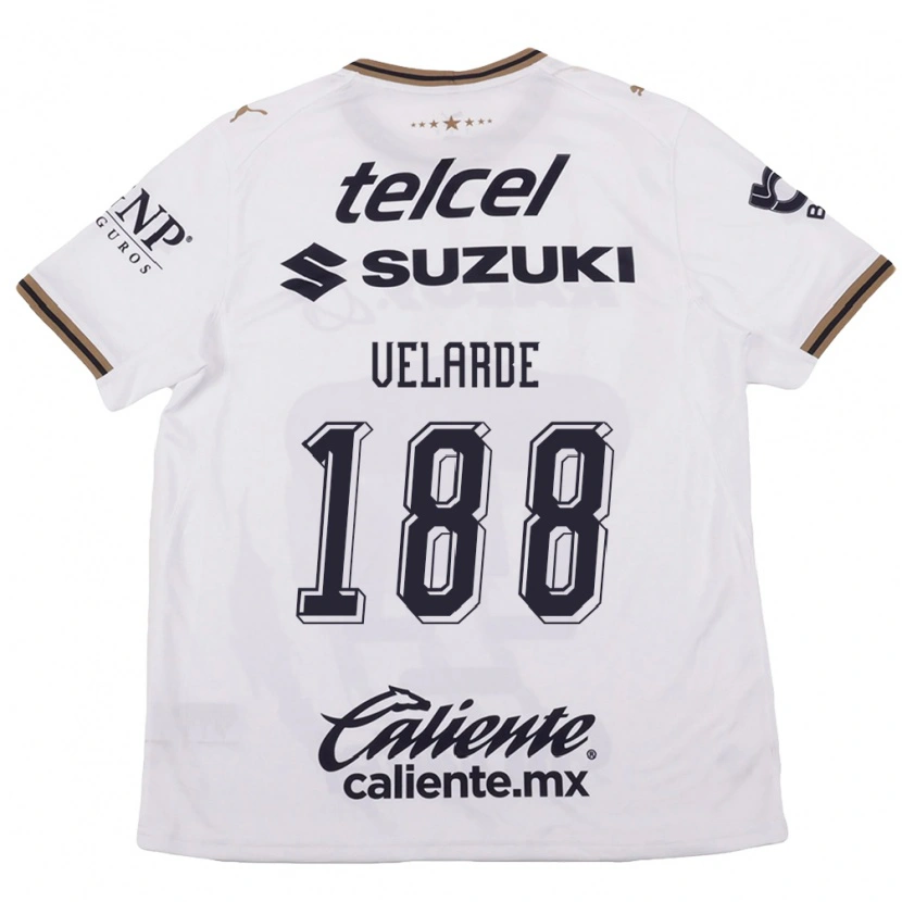 Danxen Kinder Andrés Velarde #188 Weiß Schwarz Braun Auswärtstrikot Trikot 2026/27 T-Shirt