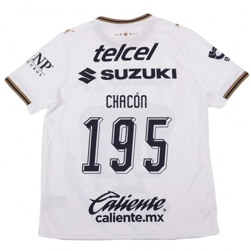 Danxen Kinder Eduardo Chacón #195 Weiß Schwarz Braun Auswärtstrikot Trikot 2026/27 T-Shirt