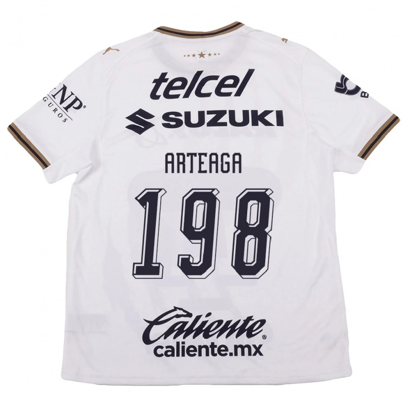 Danxen Kinder Edwin Arteaga #198 Weiß Schwarz Braun Auswärtstrikot Trikot 2026/27 T-Shirt