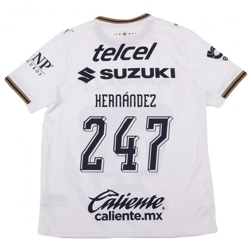 Danxen Kinder Oswaldo Hernández #247 Weiß Schwarz Braun Auswärtstrikot Trikot 2026/27 T-Shirt