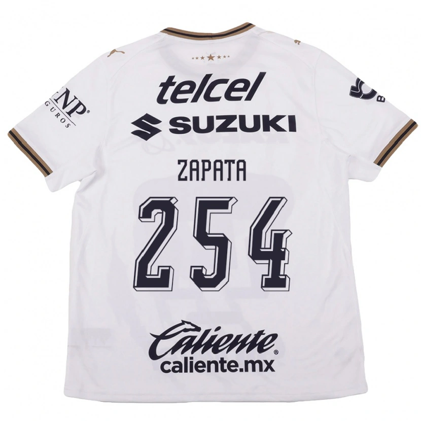 Danxen Kinder Jan Zapata #254 Weiß Schwarz Braun Auswärtstrikot Trikot 2026/27 T-Shirt