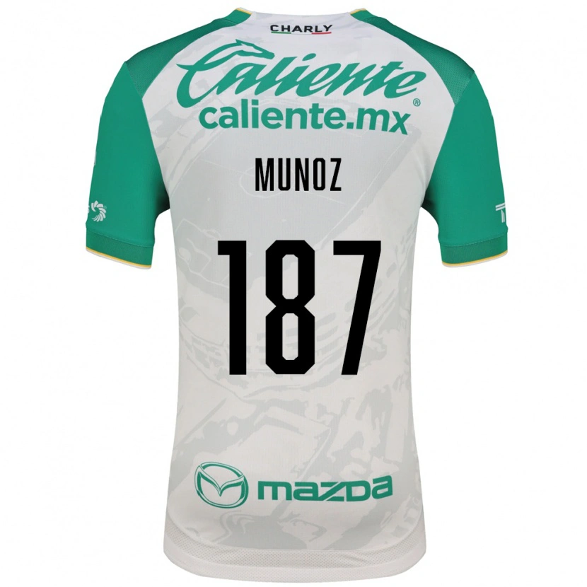 Danxen Kinder Diego Muñoz #187 Hellgrün Weiß Auswärtstrikot Trikot 2026/27 T-Shirt