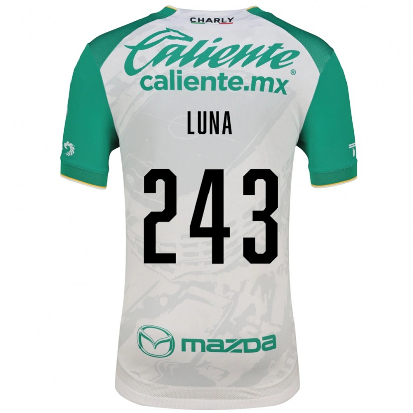Danxen Kinder Sergio Luna #243 Hellgrün Weiß Auswärtstrikot Trikot 2026/27 T-Shirt