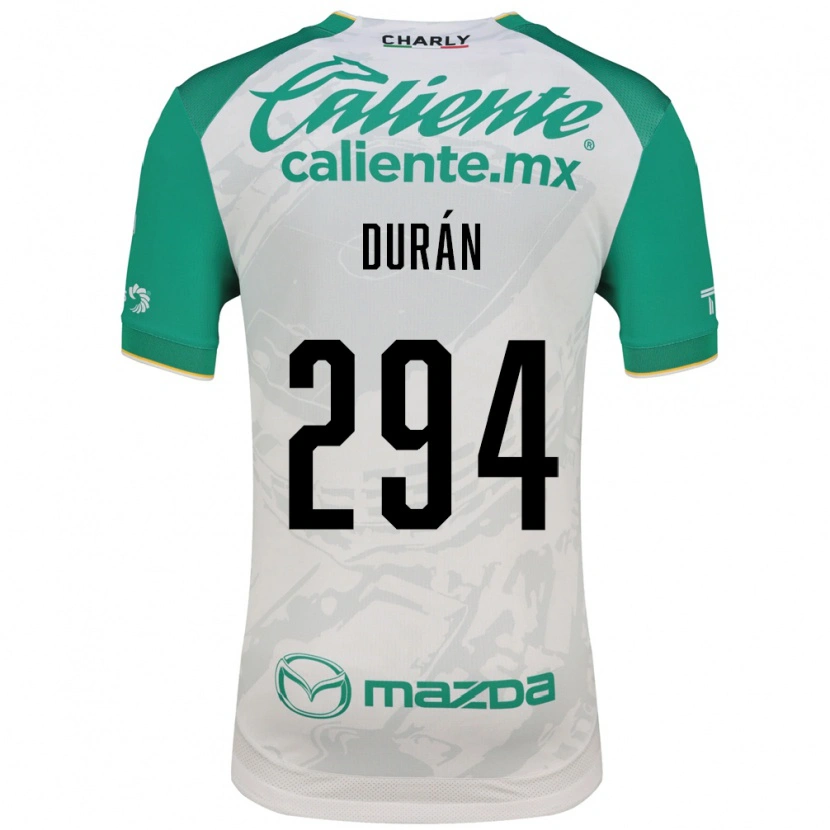 Danxen Kinder Diego Durán #294 Hellgrün Weiß Auswärtstrikot Trikot 2026/27 T-Shirt