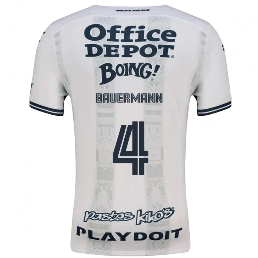 Danxen Kinder Eduardo Bauermann #4 Rot Weiß Schwarz Auswärtstrikot Trikot 2026/27 T-Shirt