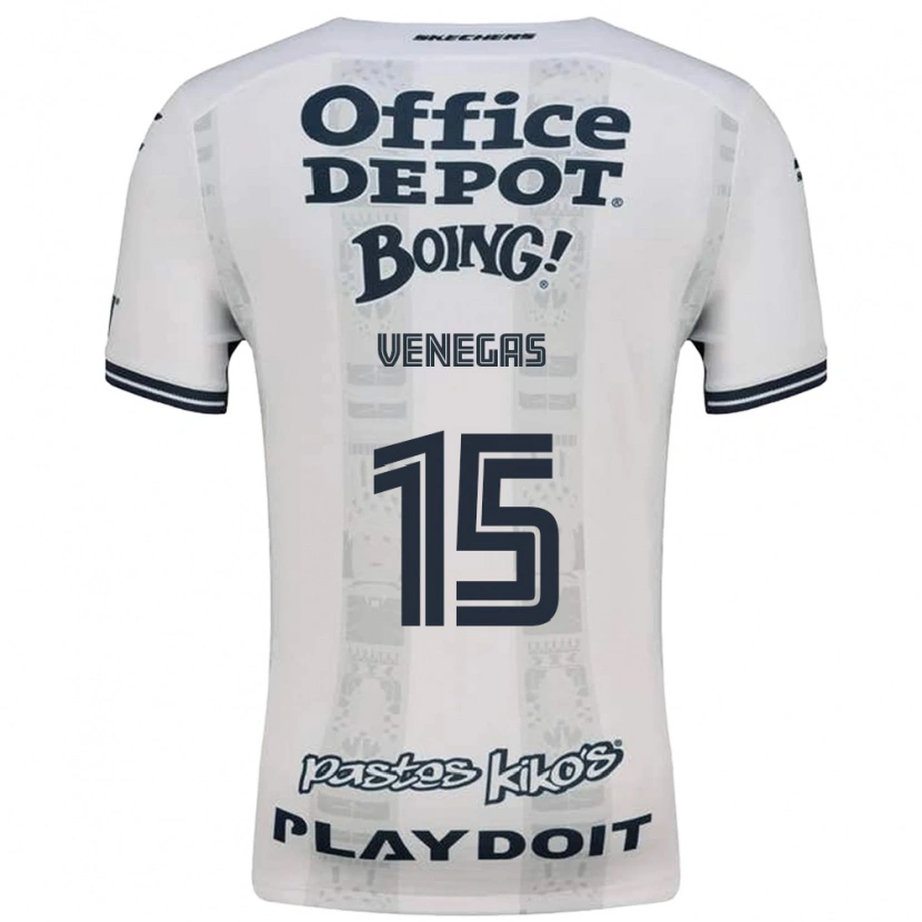 Danxen Kinder Francisco Venegas #15 Rot Weiß Schwarz Auswärtstrikot Trikot 2026/27 T-Shirt