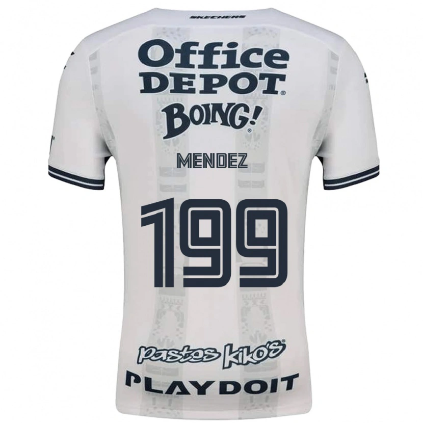 Danxen Kinder Daniel Méndez #199 Rot Weiß Schwarz Auswärtstrikot Trikot 2026/27 T-Shirt