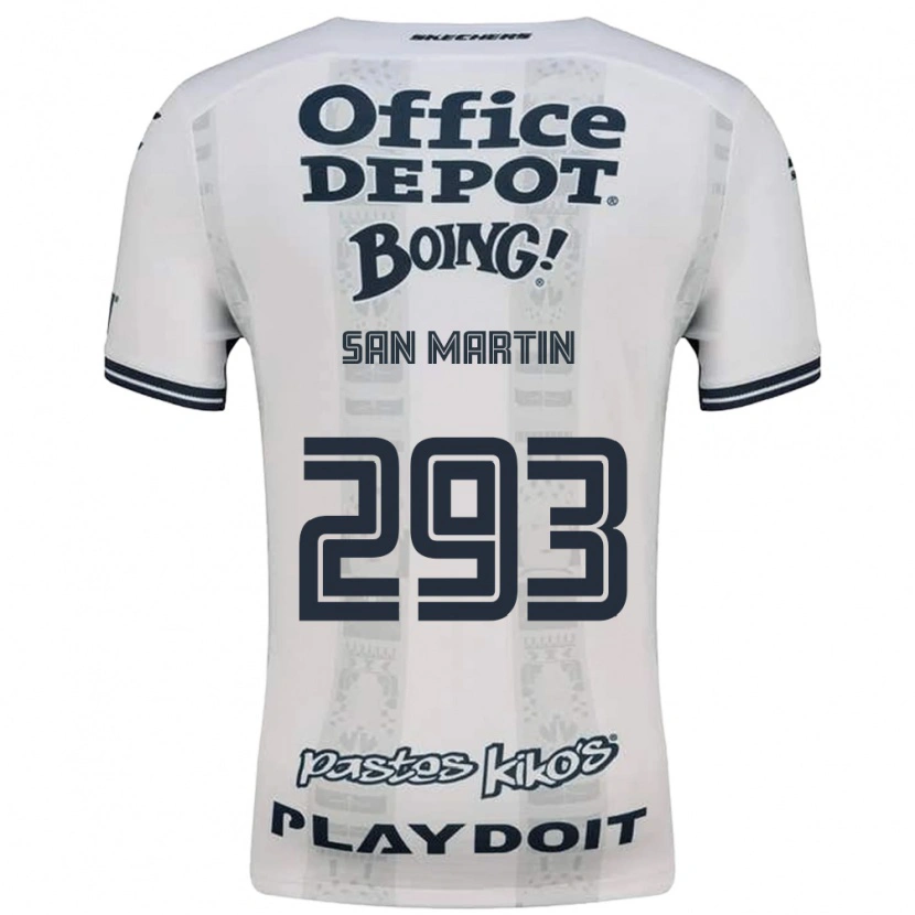 Danxen Kinder Uziel San Martín #293 Rot Weiß Schwarz Auswärtstrikot Trikot 2026/27 T-Shirt