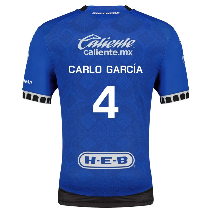 Danxen Kinder Carlo García #4 Königsblau Weiß Schwarz Auswärtstrikot Trikot 2026/27 T-Shirt