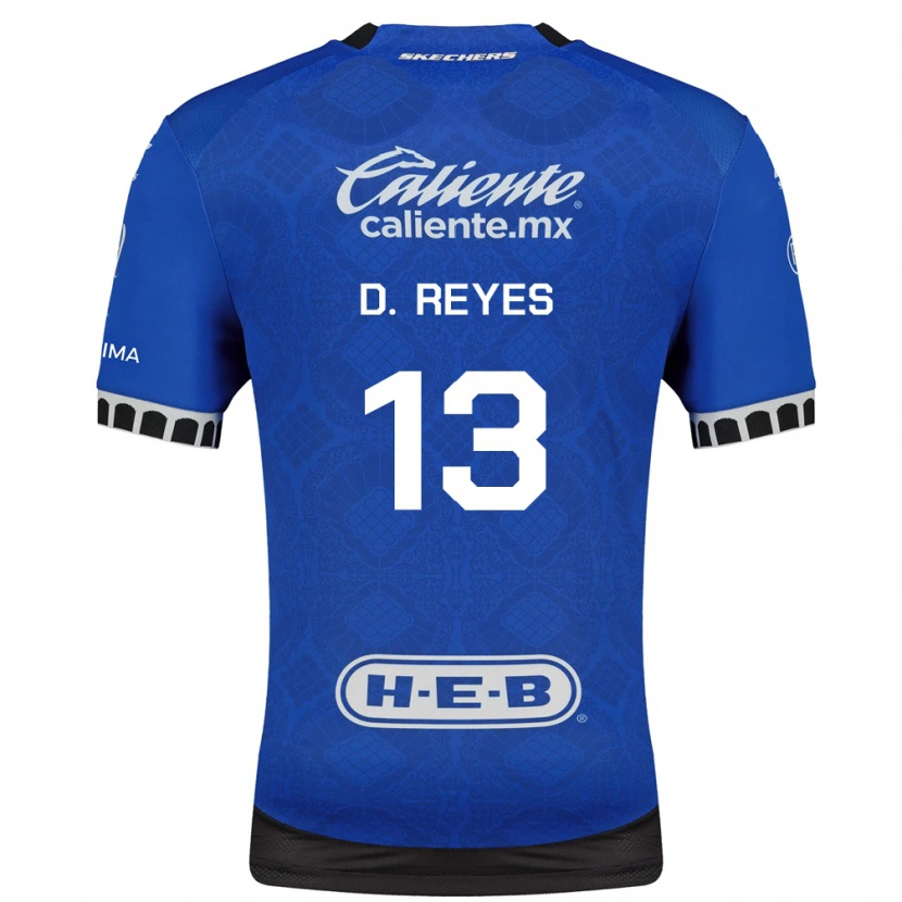 Danxen Kinder Diego Reyes #13 Königsblau Weiß Schwarz Auswärtstrikot Trikot 2026/27 T-Shirt
