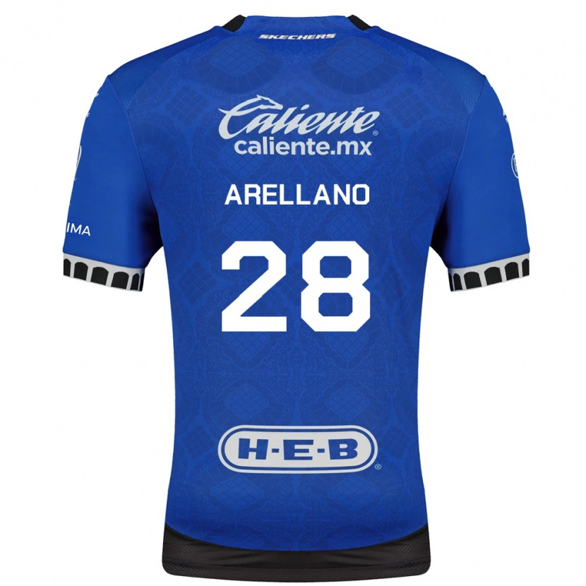 Danxen Kinder Jesús Arellano #28 Königsblau Weiß Schwarz Auswärtstrikot Trikot 2026/27 T-Shirt