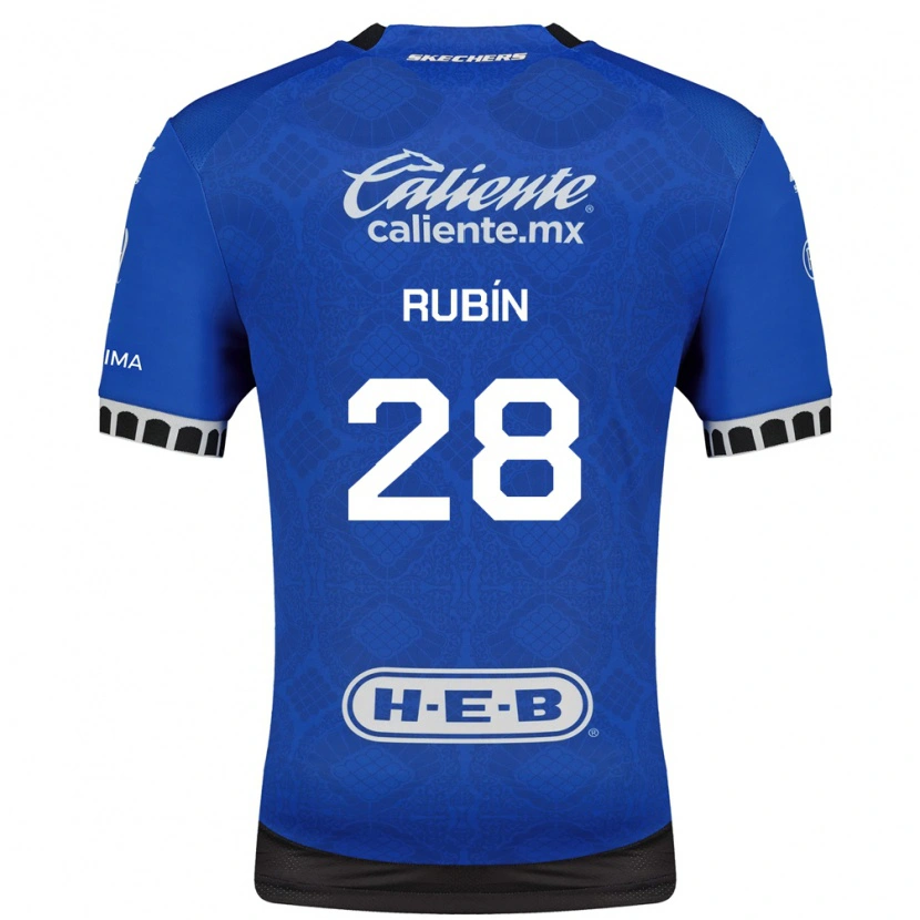 Danxen Kinder Rubio Rubín #28 Königsblau Weiß Schwarz Auswärtstrikot Trikot 2026/27 T-Shirt