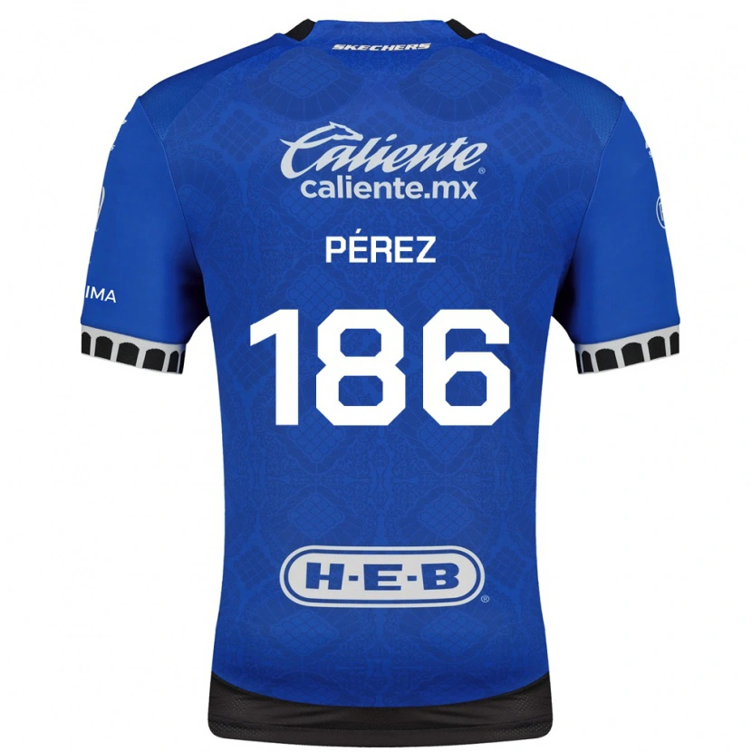 Danxen Kinder José Pérez #186 Königsblau Weiß Schwarz Auswärtstrikot Trikot 2026/27 T-Shirt