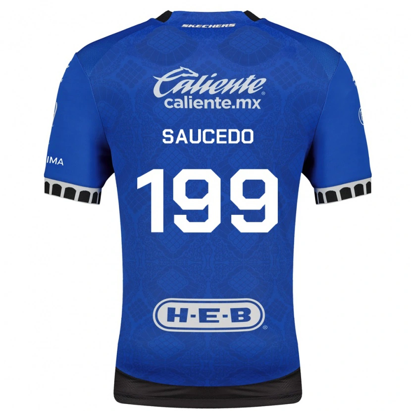 Danxen Kinder Christian Saucedo #199 Königsblau Weiß Schwarz Auswärtstrikot Trikot 2026/27 T-Shirt