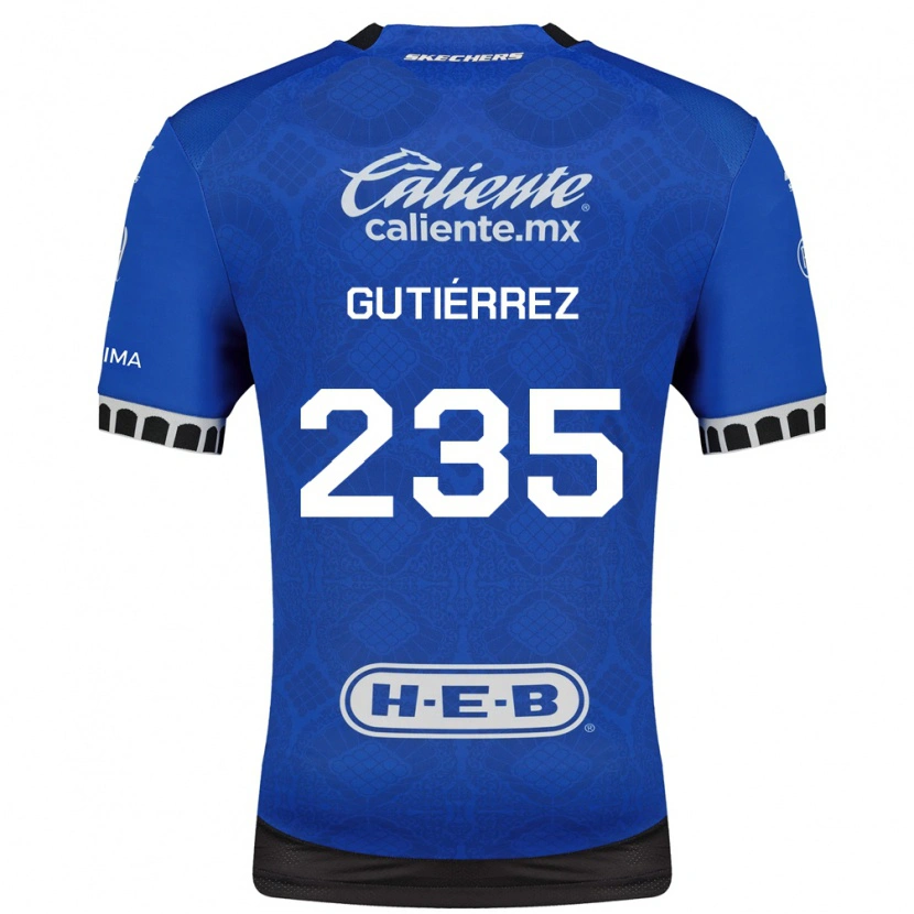 Danxen Kinder Luis Gutiérrez #235 Königsblau Weiß Schwarz Auswärtstrikot Trikot 2026/27 T-Shirt