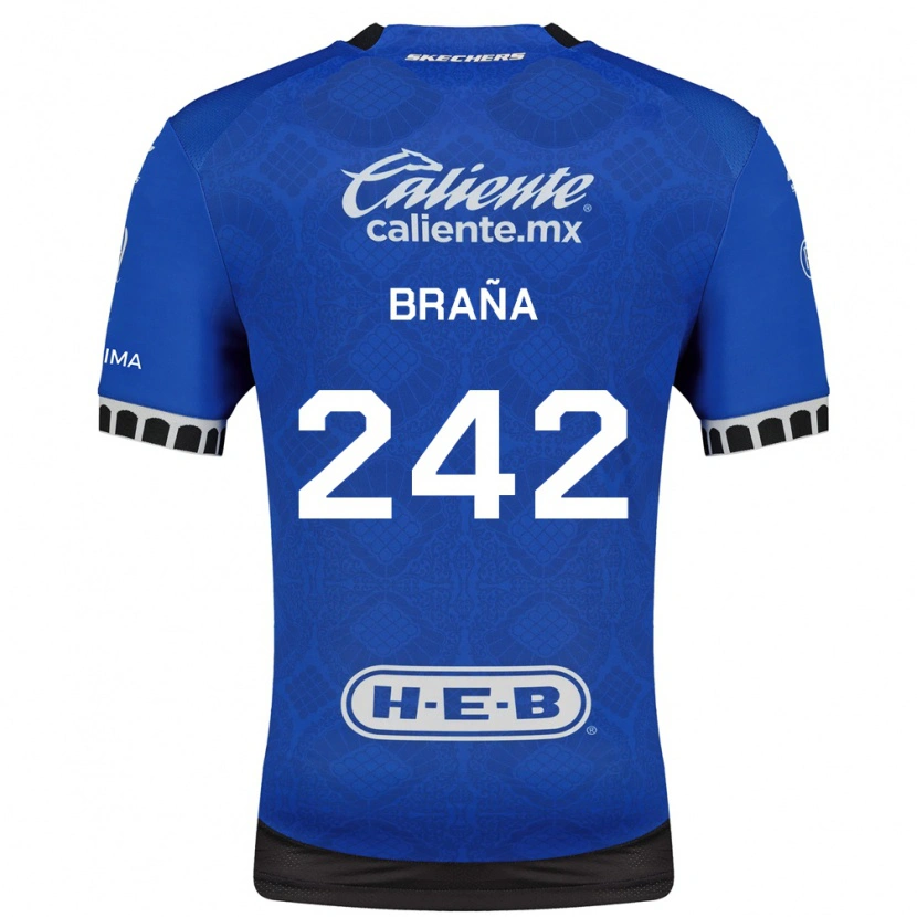 Danxen Kinder Armando Braña #242 Königsblau Weiß Schwarz Auswärtstrikot Trikot 2026/27 T-Shirt