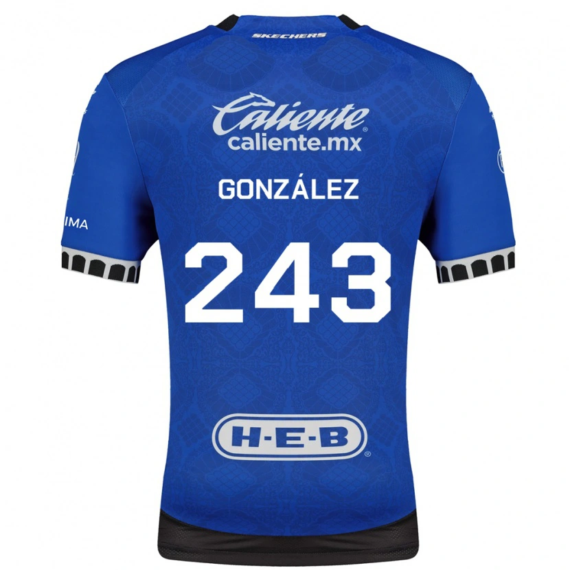 Danxen Kinder Leonardo González #243 Königsblau Weiß Schwarz Auswärtstrikot Trikot 2026/27 T-Shirt
