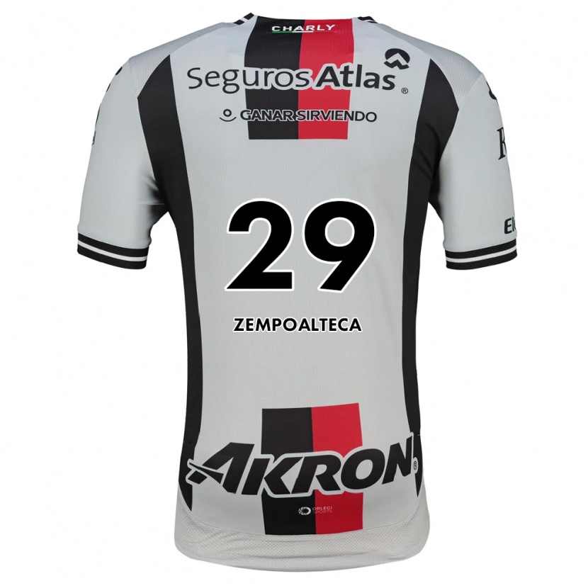 Danxen Kinder Karla Zempoalteca #29 Weiß Rot Schwarz Auswärtstrikot Trikot 2026/27 T-Shirt