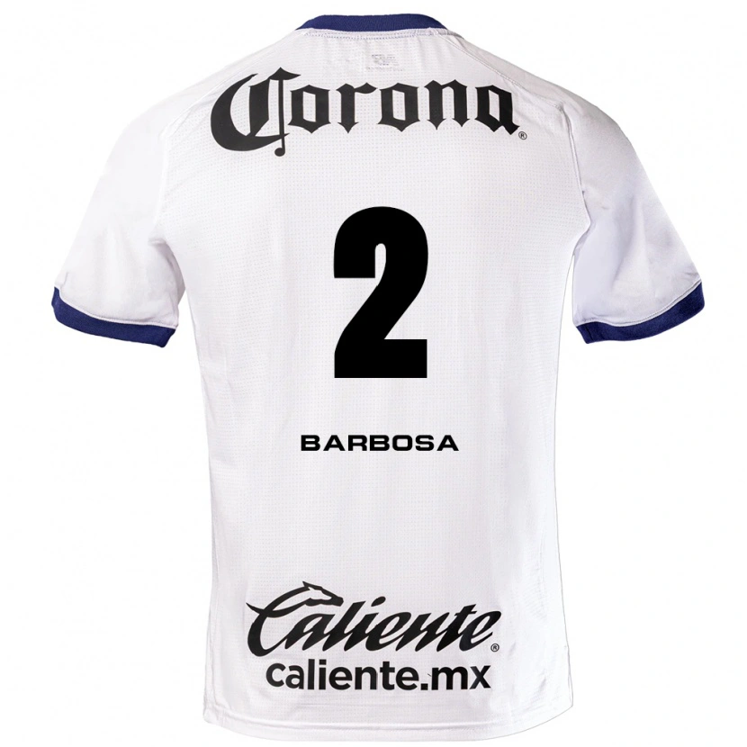 Danxen Kinder Diego Barbosa #2 Weiß Blau Schwarz Auswärtstrikot Trikot 2026/27 T-Shirt