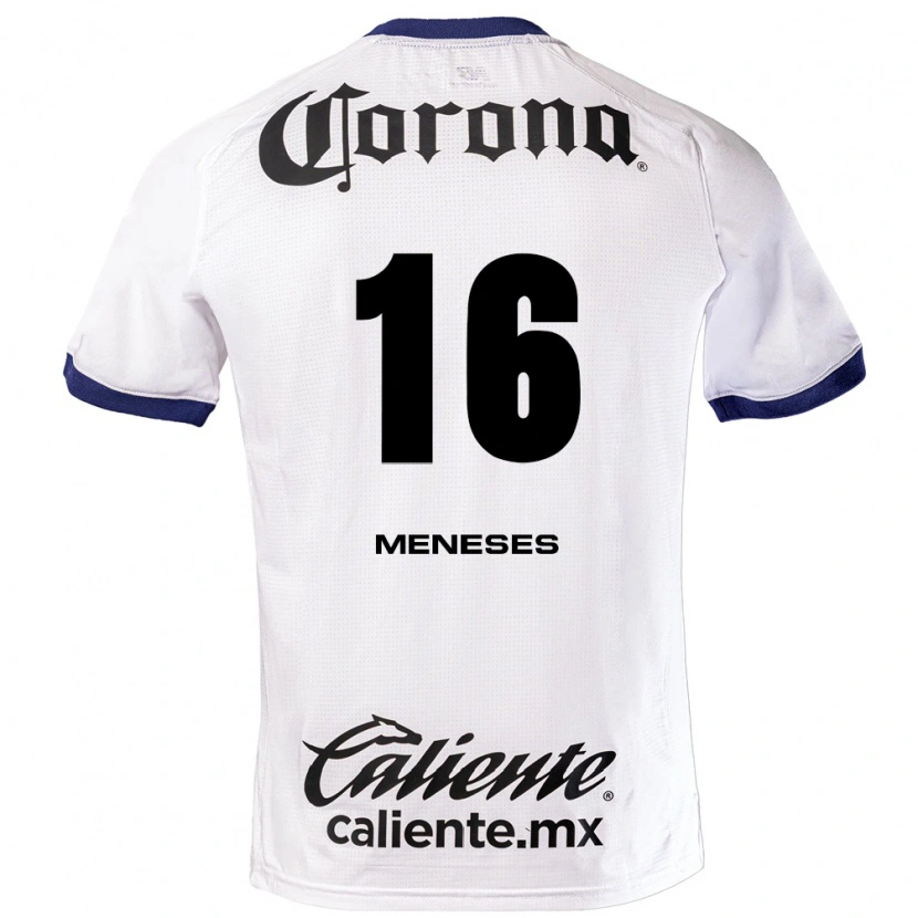 Danxen Kinder Jean Meneses #16 Weiß Blau Schwarz Auswärtstrikot Trikot 2026/27 T-Shirt
