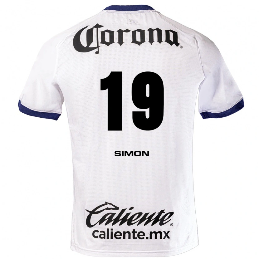 Danxen Kinder Santiago Simón #19 Weiß Blau Schwarz Auswärtstrikot Trikot 2026/27 T-Shirt