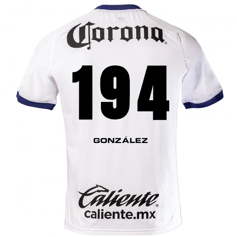 Danxen Kinder Cristopher González #194 Weiß Blau Schwarz Auswärtstrikot Trikot 2026/27 T-Shirt