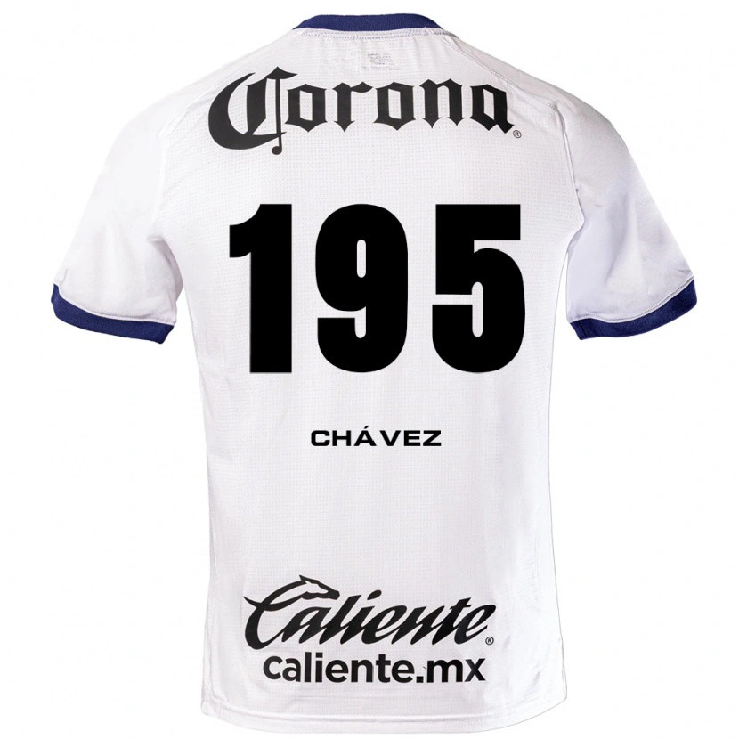 Danxen Kinder Ángel Chávez #195 Weiß Blau Schwarz Auswärtstrikot Trikot 2026/27 T-Shirt