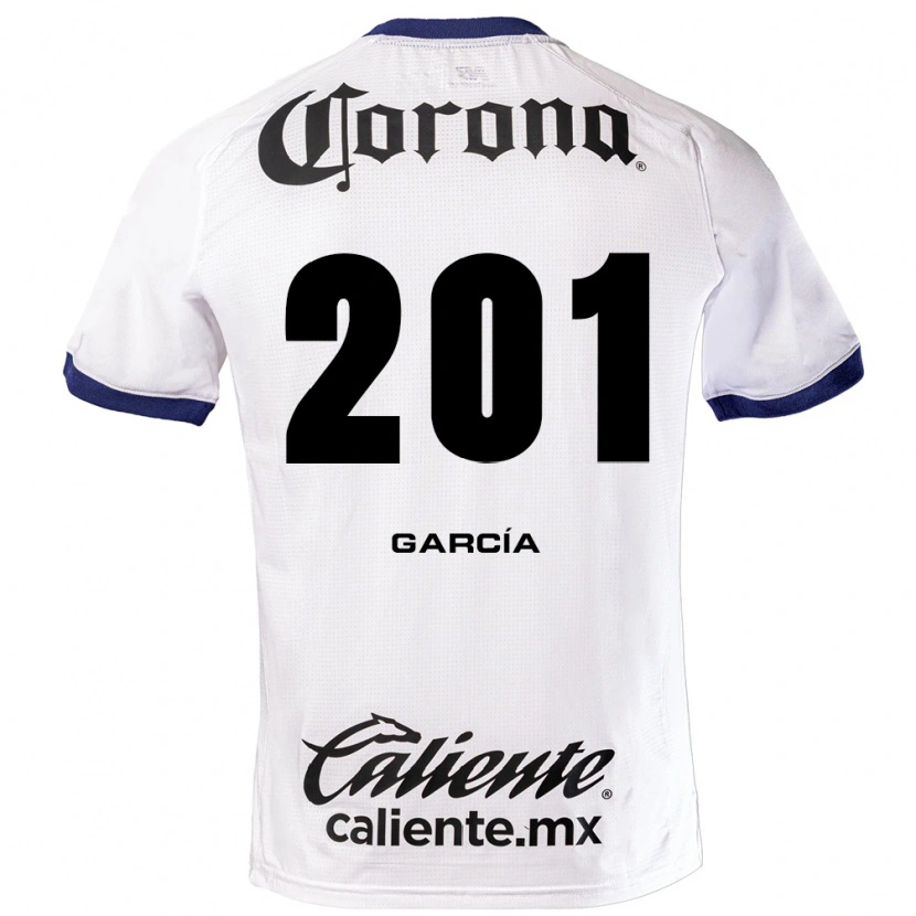 Danxen Kinder Eros García #201 Weiß Blau Schwarz Auswärtstrikot Trikot 2026/27 T-Shirt
