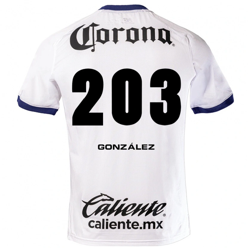 Danxen Kinder Luis González #203 Weiß Blau Schwarz Auswärtstrikot Trikot 2026/27 T-Shirt